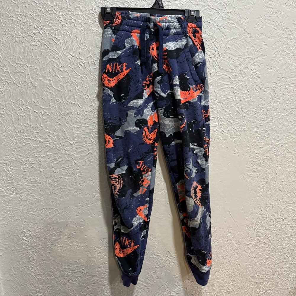 Nike Boys navy crimson Fleece Joggers size xs 6/7